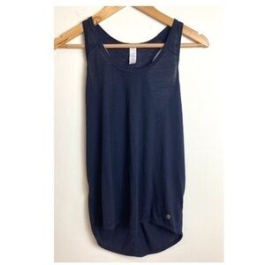 Balance collection navy blue cross back workout tank S